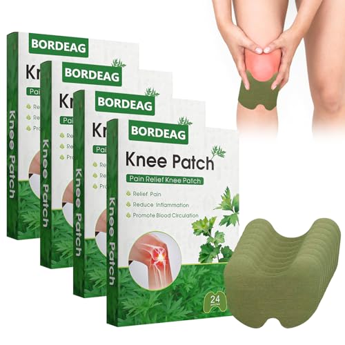 Patch Anti Douleur Genoux: 96 Pièces Patch Chauffant Dos Anti Douleur Absinthe, Knee Pain Relief pour Genoux Dos Cou Epaules Nuque Musculaires Articulations