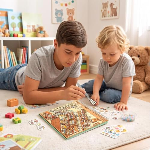 Decoración escolar sin manchas usando este libro 3D de pegatinas 3