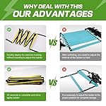 Happy Jump Agility Ladder 12 Rung 20 FT Speed Training Ladder Drill Sports Workout Equipment for Football Soccer Footwork Exercise - Image 4