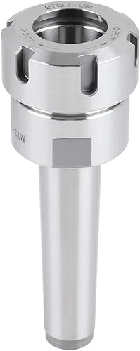 Miniatura 92 de Accusize Industrial Tools Mandril con boquilla Er32 con vástago R8, RPM máximas: 8000 RPM, extremo de barra de tracción 7/16''-20, TIR máximo