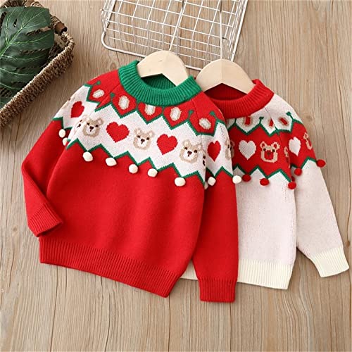 Kids 𝗨gly Christmas Sweater Funny Print Crewneck Knit Pullover Toddler Long Sleeve Cotton Chunky Fall Winter Tops3