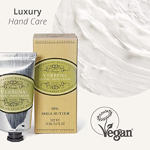 Naturally European Verbena Luxury Hand Cream Boxed 20% Shea Butter 75Ml #TOP1