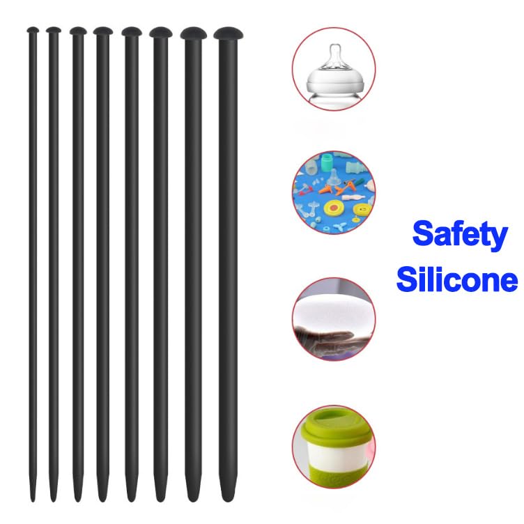 Image of 8PCS Silicone Soft Urethra Extra Long Hollow Catheter Urethra Plug Manual Masturbation Orgasm Device for Men 3 /4 /5 /6 /7 /8 /9 /10mm (Smooth Surface)