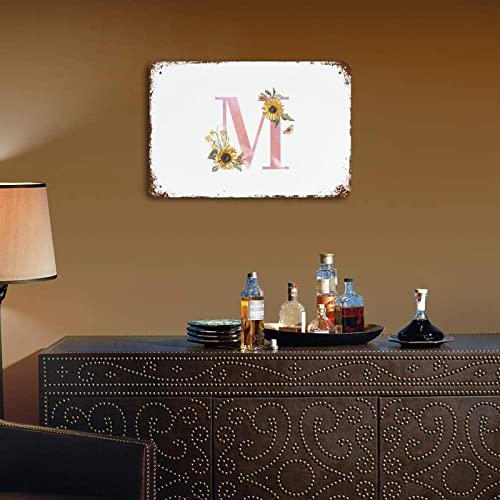 Panneau monogramme floral tournesol rose cadeau couples - 4