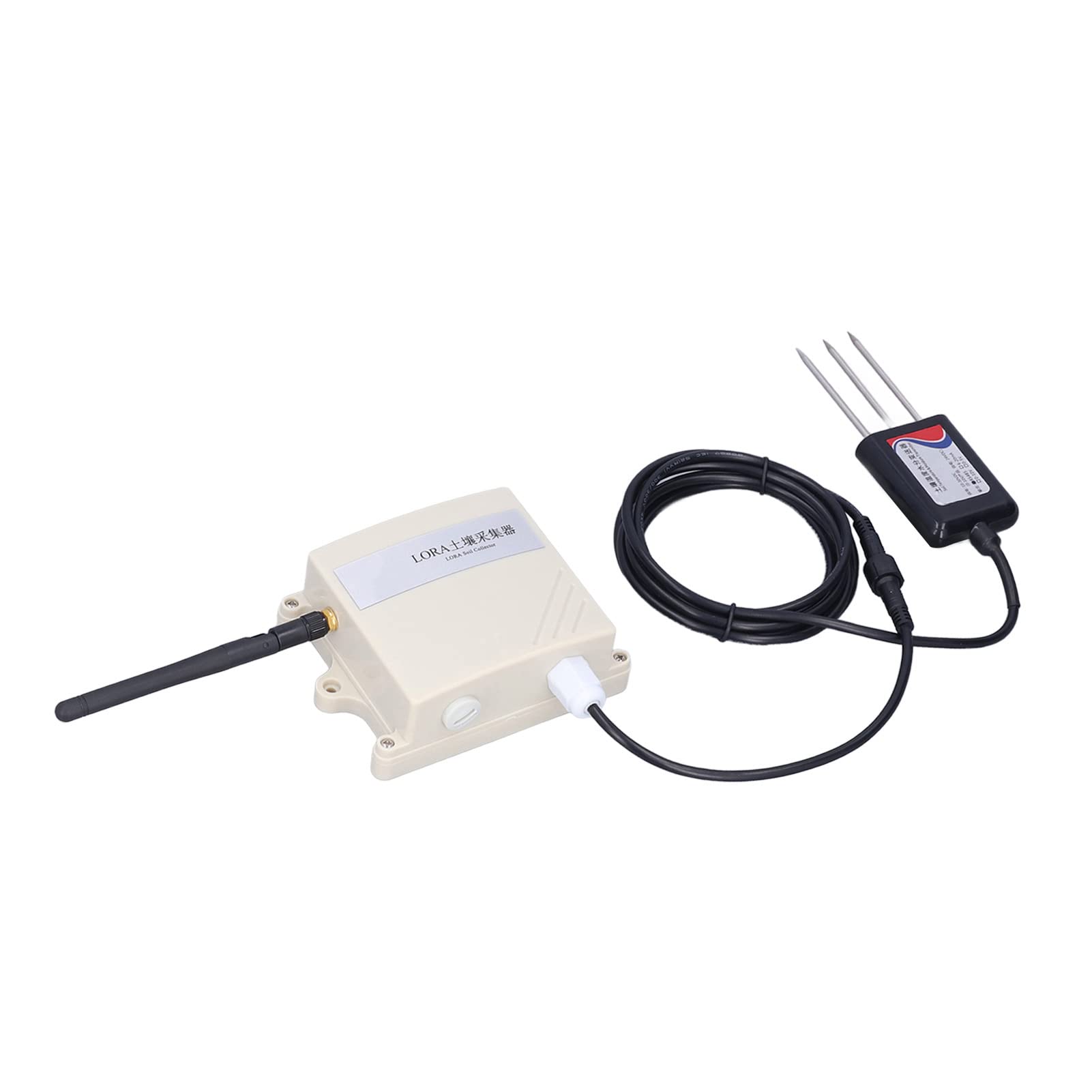 Transmisor de Sensor de Suelo Sensor Inalámbrico de Humedad del Suelo RS485 con Monitoreo de Temperatura Alcance de 3000 M IP65 ABS Carcasa Impermeable para Usuarios de Invernaderos de