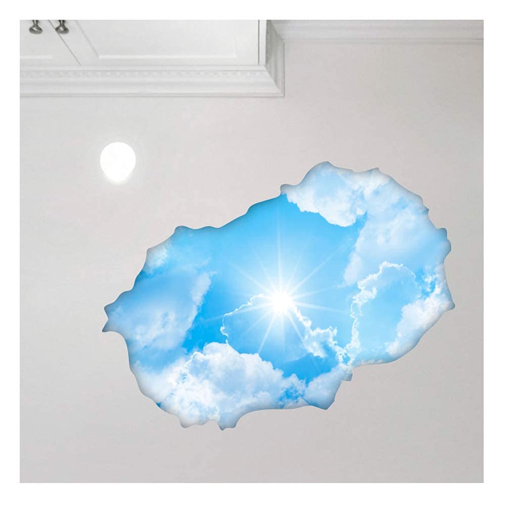 Adesivo Effetto 3D| Stickers Cielo e Sole - Decorazione murale camere e soggiorni - 60 x 90 cm