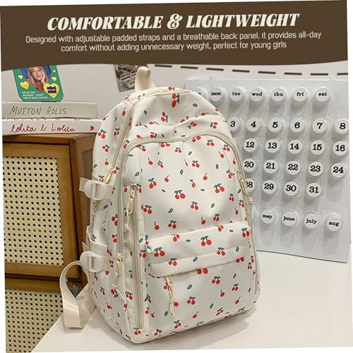 Sac à dos cerise résistant en nylon : la solution d'école pour filles actives