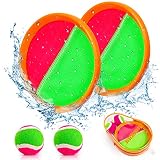 Qrooper Kids Toys Toss and Catch Game Set, Ball Sports Games with Paddles Balls and Storage Bag, Cla