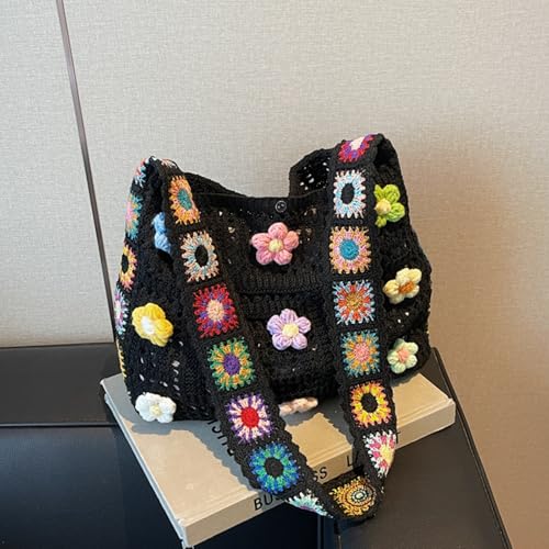 Crochet Shoulder Bag Beach Bags With Hollow Embroidery Detail And Adjustable Crossbody Strap for Women3