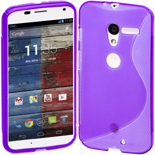 Cimo Motorola Moto X S-Line Case Flexible TPU Cover - Purple