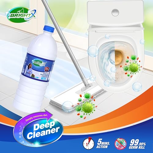 Image of BrightX Pine Phenyl 1 Litre | Disinfectant Floor Cleaner | Strong Pine Fragrance | Kills Germs & Bacteria | Ideal for Home, Office & Bathroom Cleaning