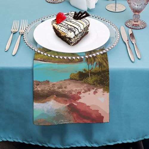 Servilletas de Tela Caribbean Scenery 4 pcs miniatura 4