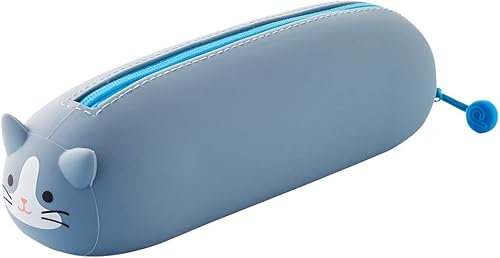 Miniatura 8 de Lihit Lab PuniLabo - Estuche para bolígrafos con cremallera, horizontal, 2.5 x 7.9 pulgadas, gato calico (A7781-7)