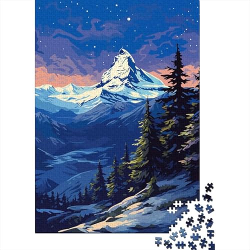 Puzzle de 1000 piezas para adulto: juego de cartón de 70 x 50 cm con paisaje de bosque