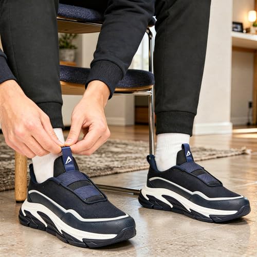 Image of Impakto IronHike Outdoor Shoes for Men | Cushioned Insole | Anti Skid Sole for All-Terrain | Lightweight Slip-in Fit System Casual Shoes for Walking, Gym & Casual Outings