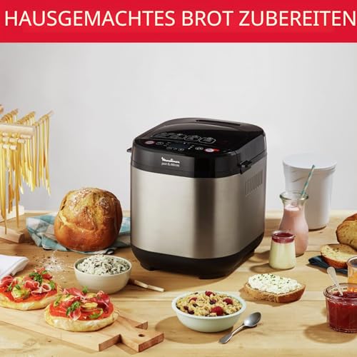 Moulinex Bread/Flower Delight pekač kruha s funkcijom jogurta metal/crni 1 kg 720 W