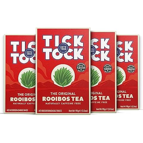 Tick Tock Caffeine-Free Rooibos Tea Pack Cover