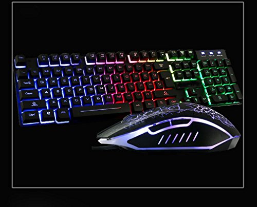 Clavier lumineux usb design robot feel et souris assortie