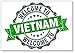 Magnete da frigorifero con illustrazione di sigillo rotondo “Welcome to Vietnam”.