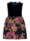 NAME IT Mädchen Samtkleid mit Brokatrock 13158338, Dark Saphire, Gr.86