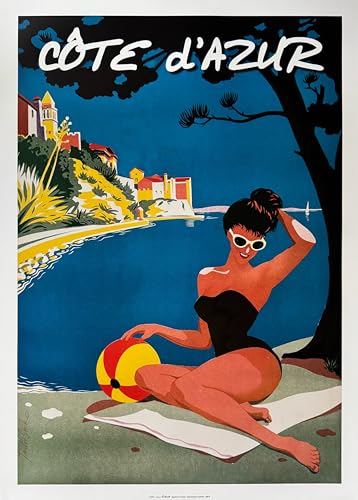 Affiche Côte d'Azur Sirok impression de qualité supérieure 50x70cm