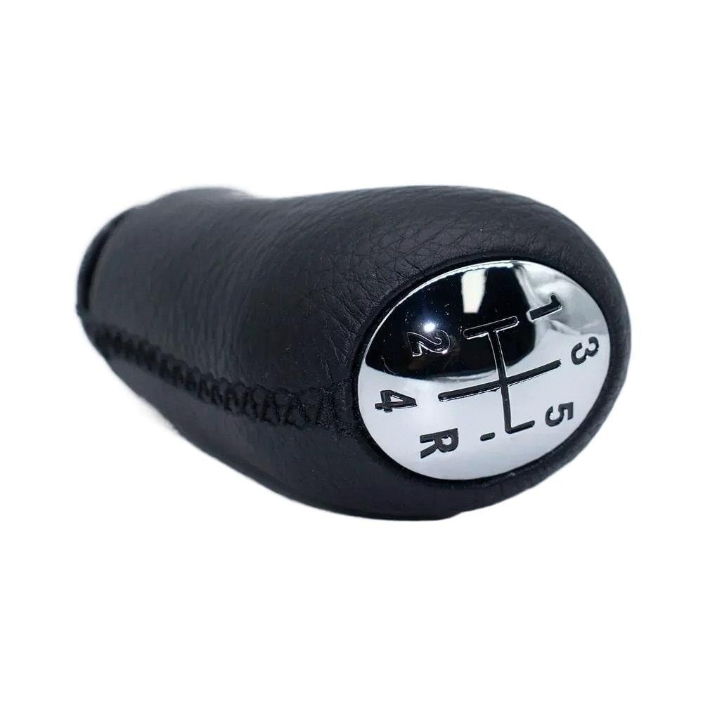 Kunyos Only Knob Knob Only Gear Shifter Knob Manual 5-Speed For Dacia Stepway For Sandero Mk1 2008-2012 Matte Black/Grey Leather Stylish Shift