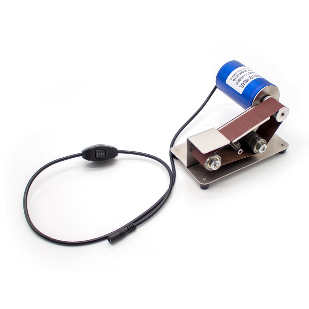 Lijadora de Banda, Lijadora de Banda Resistente Al Agua, Afilador Eléctrico, Amoladora de ángulo Fijo Multifuncional, Máquina Pulidora de 30x300mm