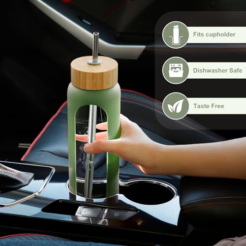 Fulbevy 32 Oz Glass Water Bottles thumb #3