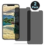 Revontulij Privacy Screen Protectors for iPhone XS/X/iPhone11 Pro [5.8 Inch] [2Pack] Tempered Glass Privacy Screen Protectors Compatible with iPhone Xs/X iPhone 11 Pro [9H Hardness] [No Bubble]