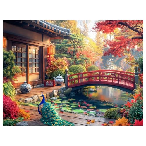 Diamond painting paon automne Xieazgsn 40x60cm pour votre décoration murale de salon