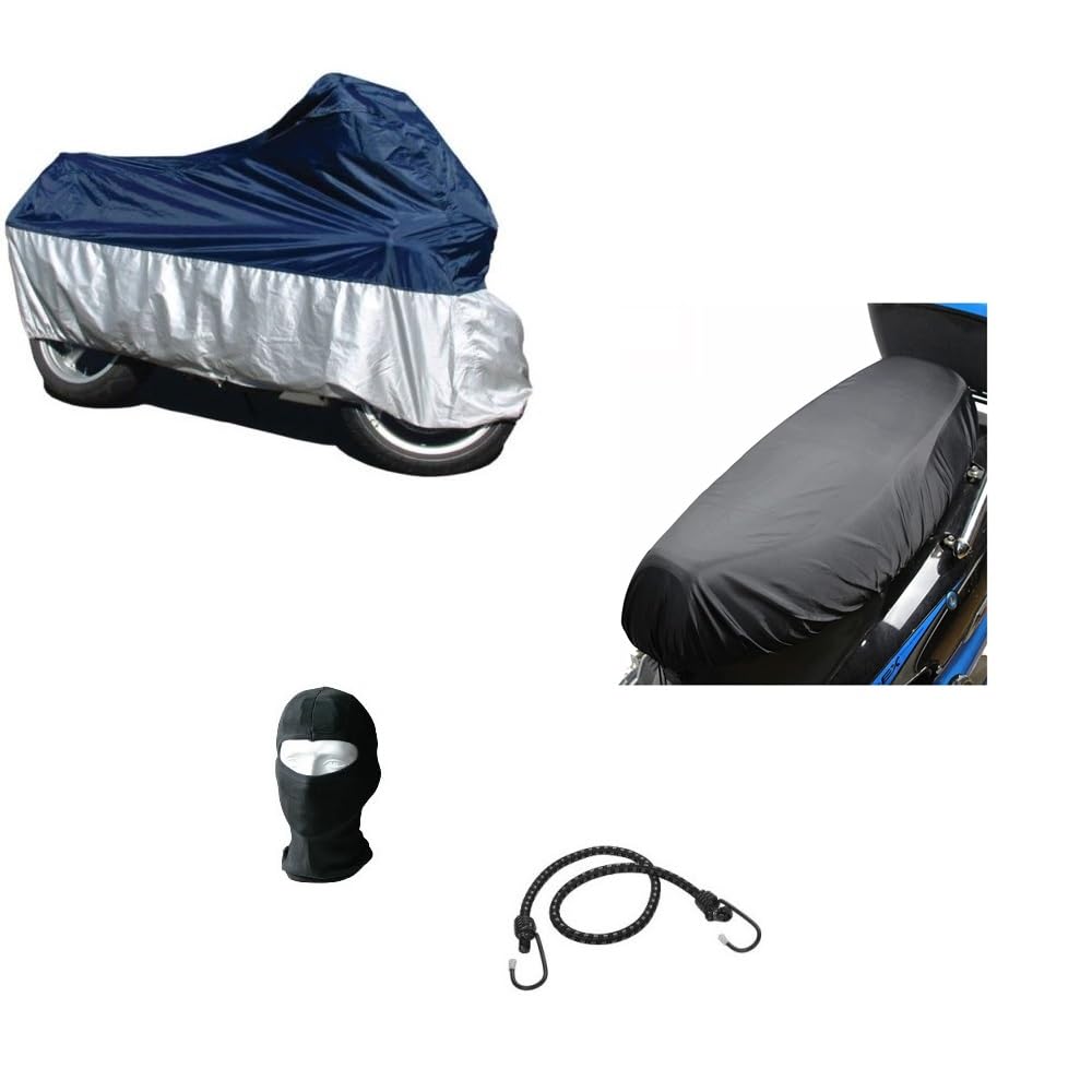 Compatible con Husqvarna TE 410 Funda de Moto de Nailon 246 x 105 x 127 cm + Funda de sillín 145 x 105 cm Funda Impermeable Talla XL Funda Universal para Moto Scooter