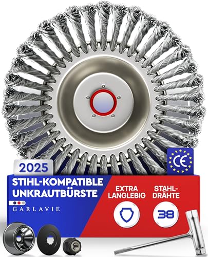 Unkrautbürste für Stihl Motorsense gegen Unkraut und Moos...
