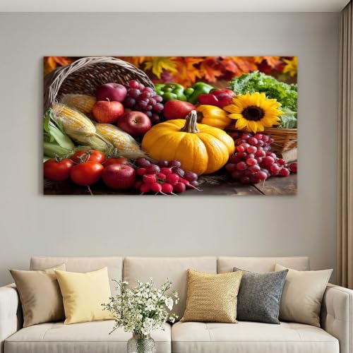 Lienzo enmarcado para decoración del hogar y cuadros de pared rurales con frutas de 40 x 30 cm
