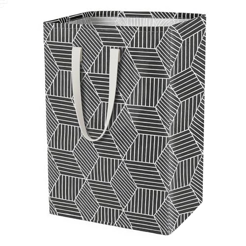 Image of Waterproof Laundry Hamper Collapsible Laundry Basket Leather Handle Laundry Bag Large Clothes Storage Toy Organization for Bathroom Bedroom Laundryroom College Dorms (Heilingxing-001)