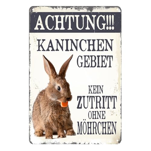 Achtung Blechschild-Kaninchen Kein Zutritt Schild 20x30cm
