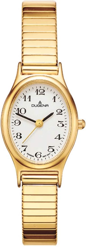 DUGENA Dameshorloge Vintage Comfort, kwarts, roestvrijstalen behuizing,  mineraalglas, roestvrij stalen trekkoord, 3 bar, wit, Armband : Amazon.nl:  Kleding, schoenen \u0026 sieraden