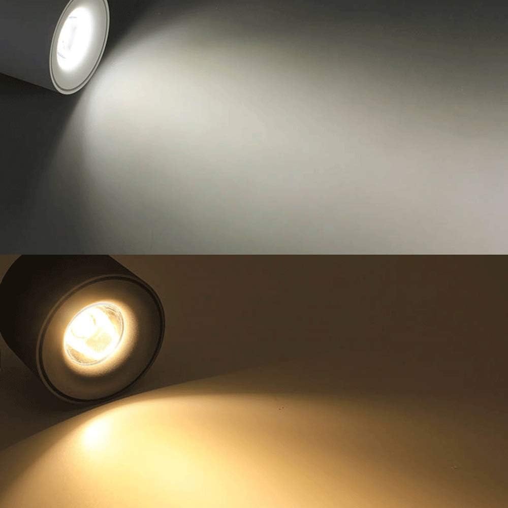 Solidna lampa sufitowa LED typu Downlight do montażu powierzchniowego 7W ciepłe naturalne światło biały czarny aluminiowy wyświetlacz do przedpokoju lampy sufitowe(White4000k,9w)