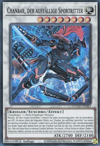 Chanbar, der auffällige Sportritter DOOD-DE083 Super Rare Deutsch Boosterfrisch 1. Auflage - Doom of Dimensions - mit ReCollectibles-Versandschutz - für Yu-Gi-Oh!