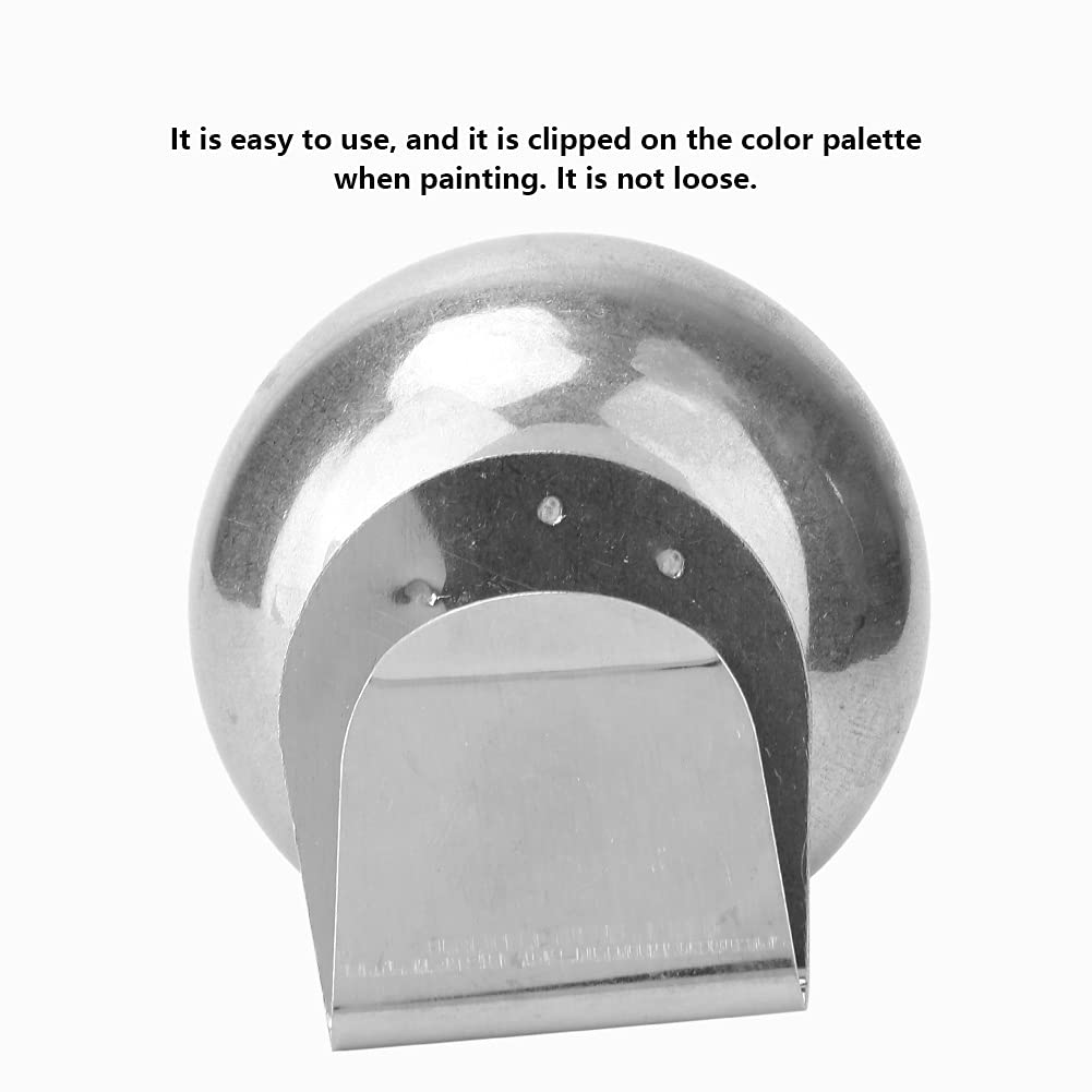 Contenitore per Pittura a Olio con Coperchio, Pittura ad Olio Doppia Tazza Tavolozza Pittura ad Olio Vaso Contenitore in Acciaio Inossidabile Tazze Palette Dipper per Acrilico, Pittura ad Olio(#9)