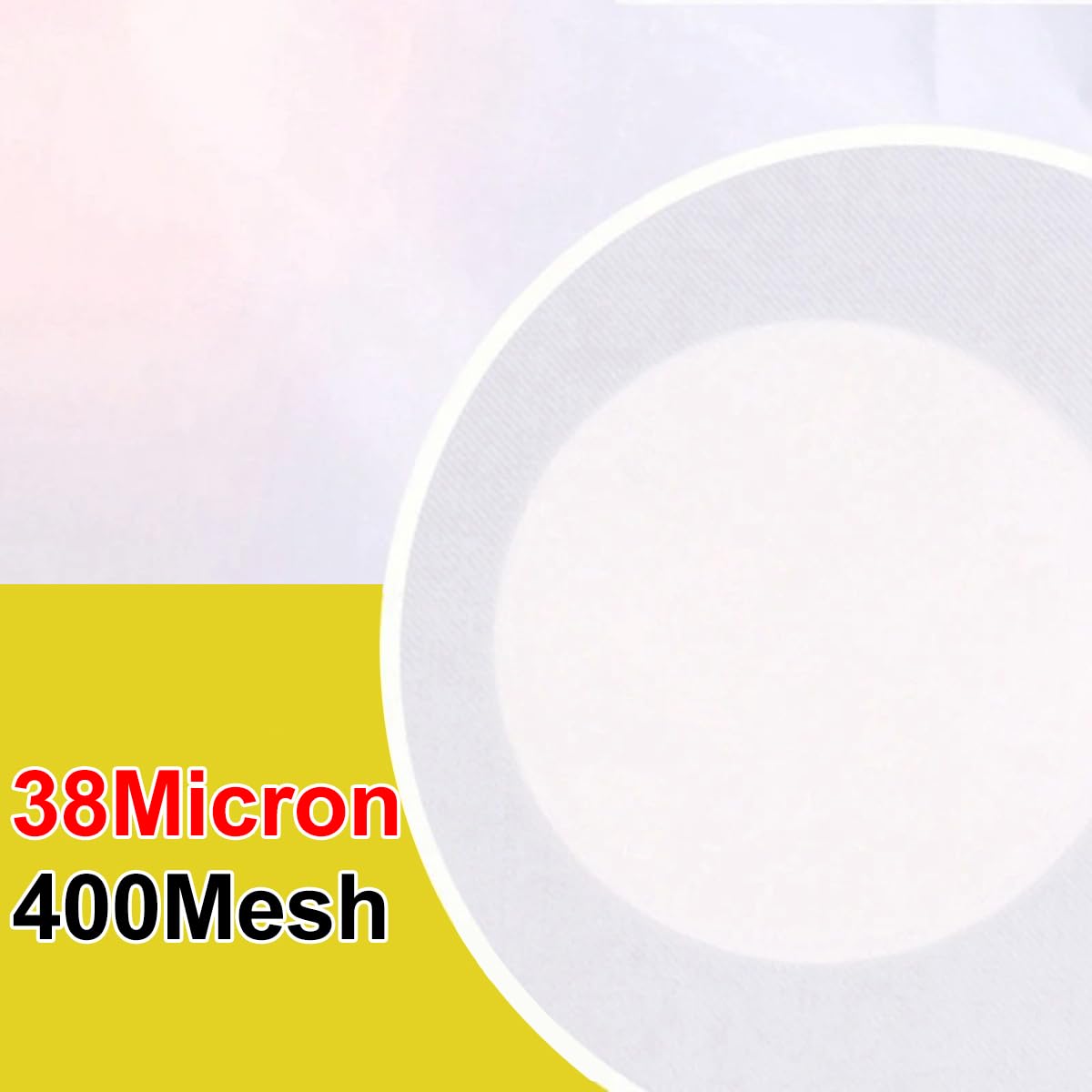 ECYC Ltd 38 Micron Micron Fine Filter Mesh Nylon Fabric Food Grade Nylon Filter Mesh Filter Net Woven Mesh Sheet for Cooking, Baking, Food Filtration, Home Brewing, or Paint, 39