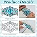 FINGERINSPIRE 2 Pcs Rhombus Iron on Rhinestone Appliques Silver Blue 3.5x9.3 Inch Patch Rhombus Rhinestone Hot Fix Applique for Bridal Wedding Dress Clothes Sash Crystal Belt