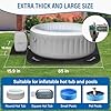 1/4" Extra Thick Hot Tub Mat,85IN Large Hot Tub Mat for Inflatable Tub,Hot Tub Pad Foundation,Eva Foam Padding for Indoor Outdoor,Inflatable Hot Tub Accessories (Dark Gray)