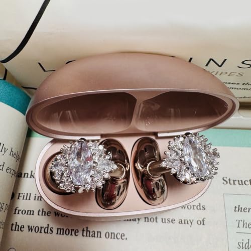 Rhinestone for Clip on Earbuds Open Ear, Elegant Zirconia Decorative Earphone Accessories, Removable Exquisite DIY Decoration2
