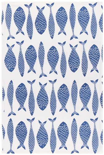 Image of Now Designs Floursack Dishtowels Set of 2 | Royal Blue Fish Market