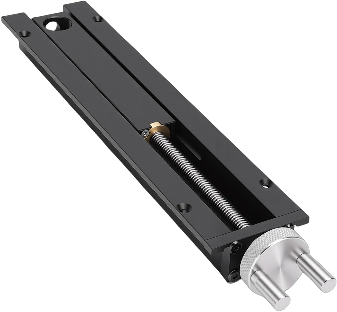 Goshyda Quick Shift Woodworking Bench Tail Vise Stable Inertial Fixture Clamp 0-110mm Stroke 20mm Table Hole, for Professional Engineers, Aluminum Alloy