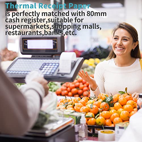 Mflabel 10 Rolls Thermal Receipt Paper Rolls 3-1/8 X 230Ft #TOP3