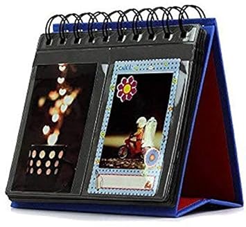 FotoCart 68 Pockets Desk Calendar Style Photo Album for Fujifilm Instax Mini 7s 8 25 50s 70 90/ Polaroid Z2300/ Polaroid Pic 300 P/Polaroid Snap Films (Cobalt Blue)