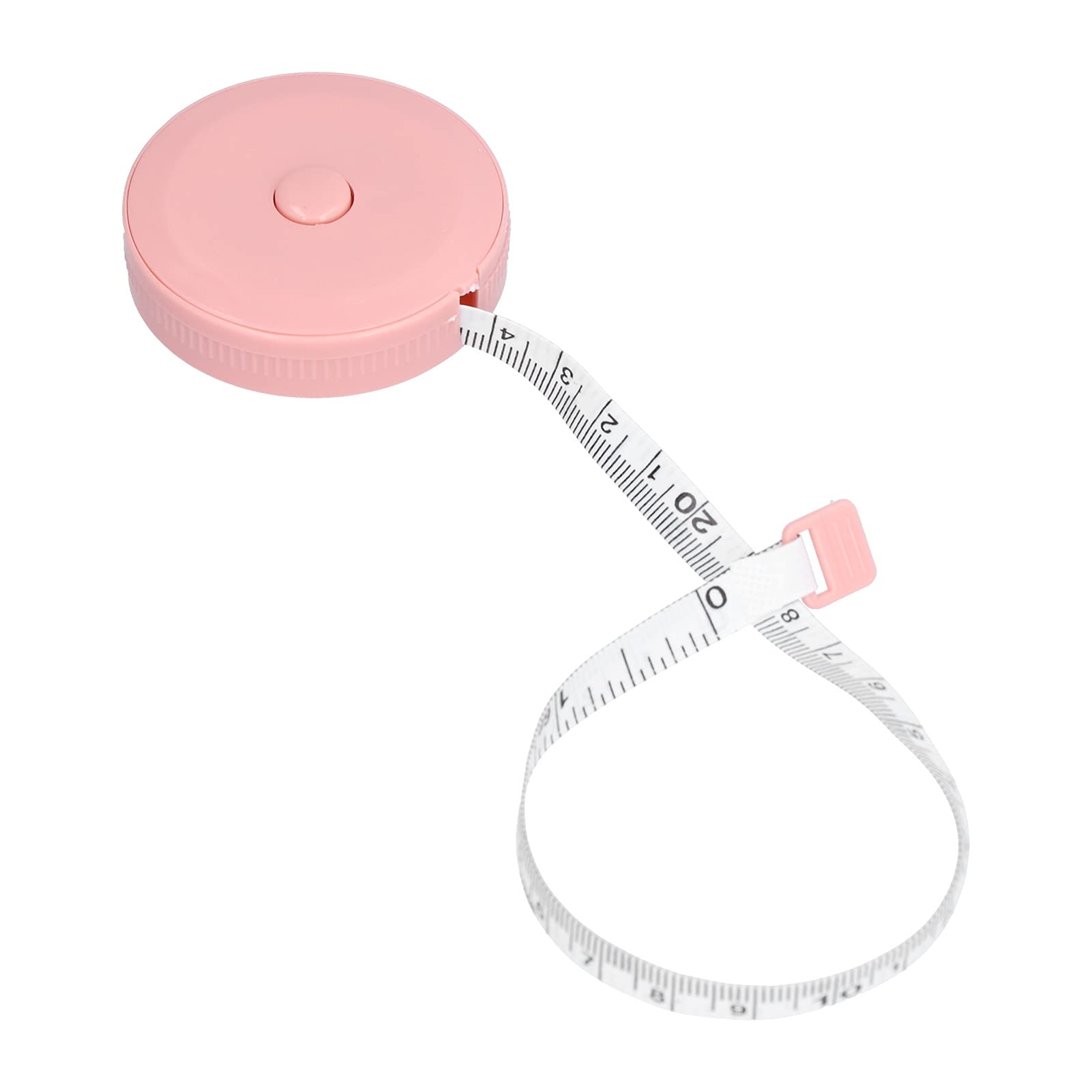 Cinta métrica, regla, herramienta de medición Cinta métrica suave retráctil, regla suave de 1,5 m, cinta de tela de costura suave, medidor de cinta con botón pequeño for medir el cuerpo de la niña, ci