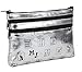 Mah Jongg Direct Silver Pattern 3-Zipper Purse, Holds 2024 Card, Easy to Clean, Designer Style