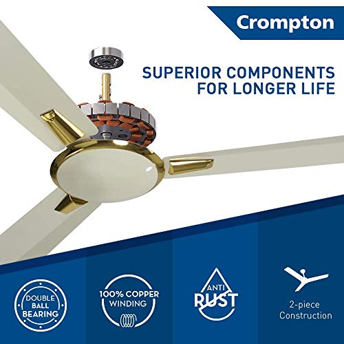 Image of Crompton Aura 1400 mm (56 inch) High Speed Decorative Ceiling Fan (Ivory)